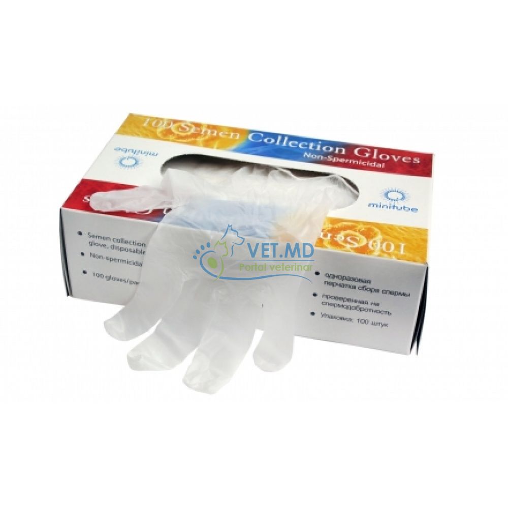 Mănuși de unică folosință pentru colectarea spermei, mărimea L, non-spermicide, fără latex, fără pulbere de tal , N100