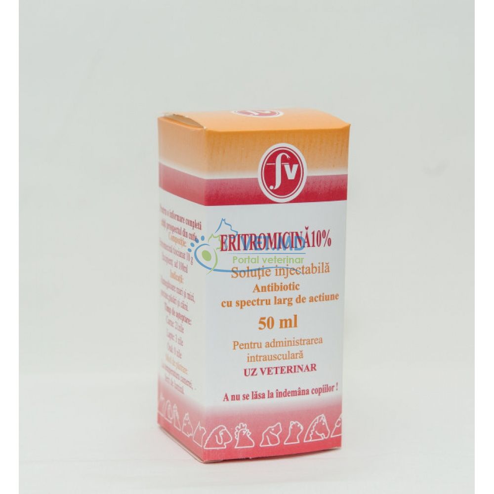 Эритромицин 10% р-р для инъекций ,50 мл