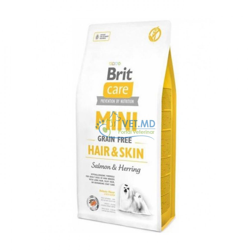 Brit Care Mini , Grain Free Hair & Skin 2 kg ( hipoalergică fără cereale)