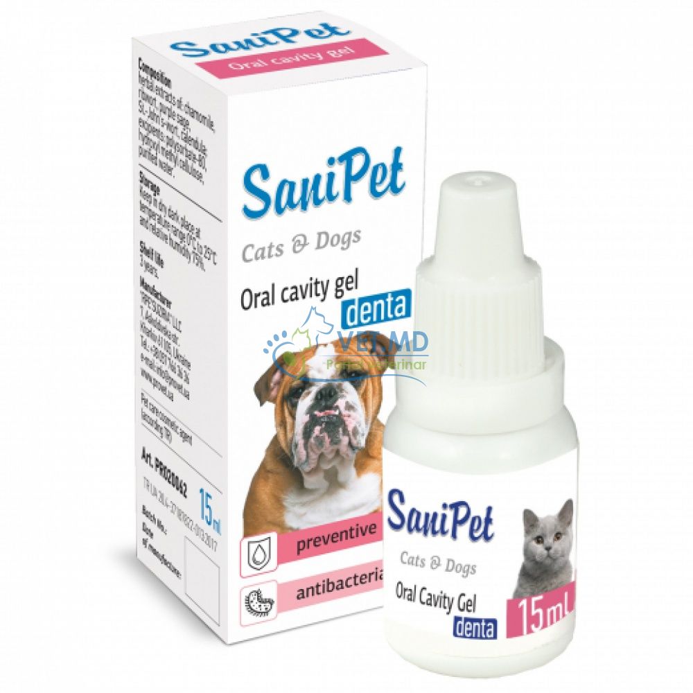 SaniPet Гель для полости рта для кошек и собак 15 мл