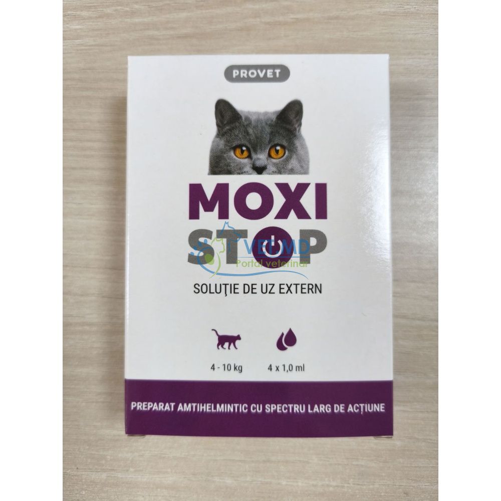 Moxistop spot-on pentru pisici de la 4 la 10 kg - 1 cutie