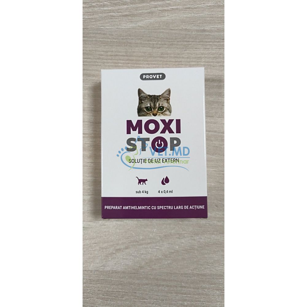 Moxistop spot-on pentru pisici cu o greutate de până la 4 kg - 1 cutie