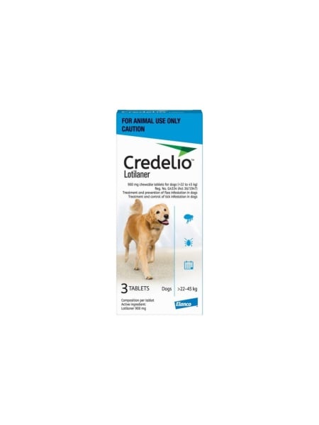 CREDELIO 900mg caini 22-45kg 3tb ALBASTRU